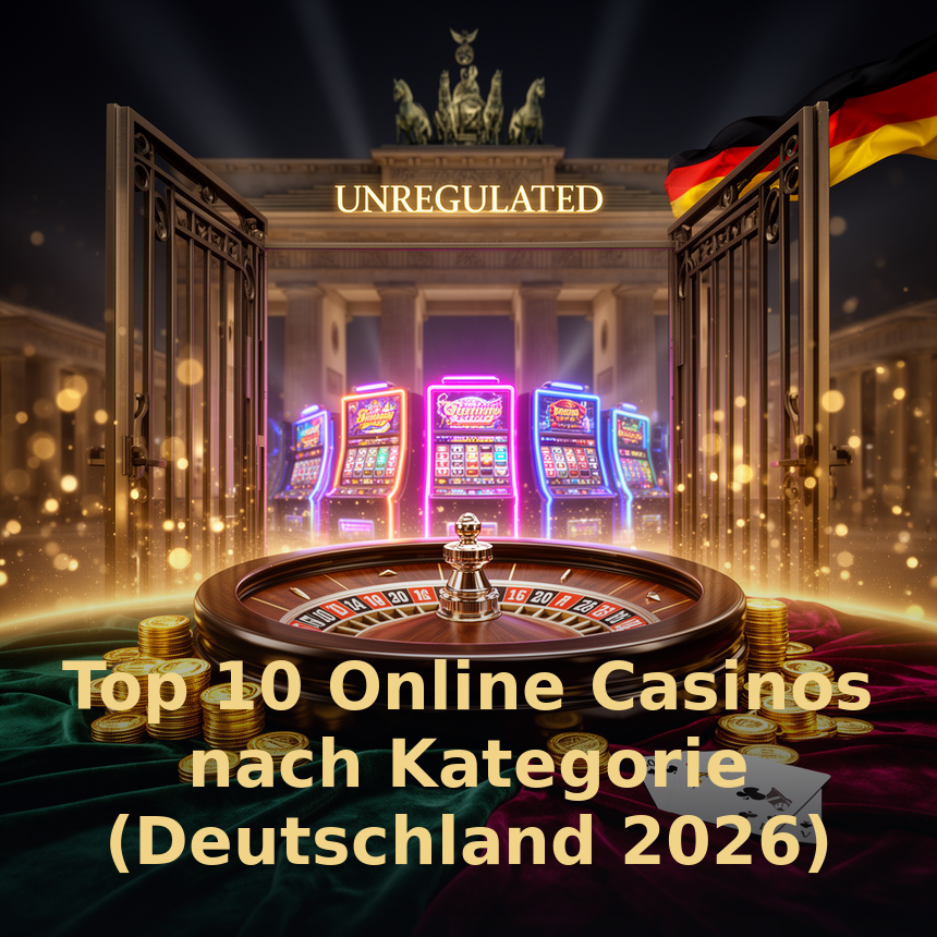 Top 10 Online Casinos nach Kategorie (Deutschland 2026)